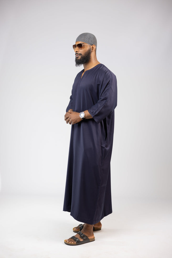 Gandora Gabardine Navy Blue Side Shot 1